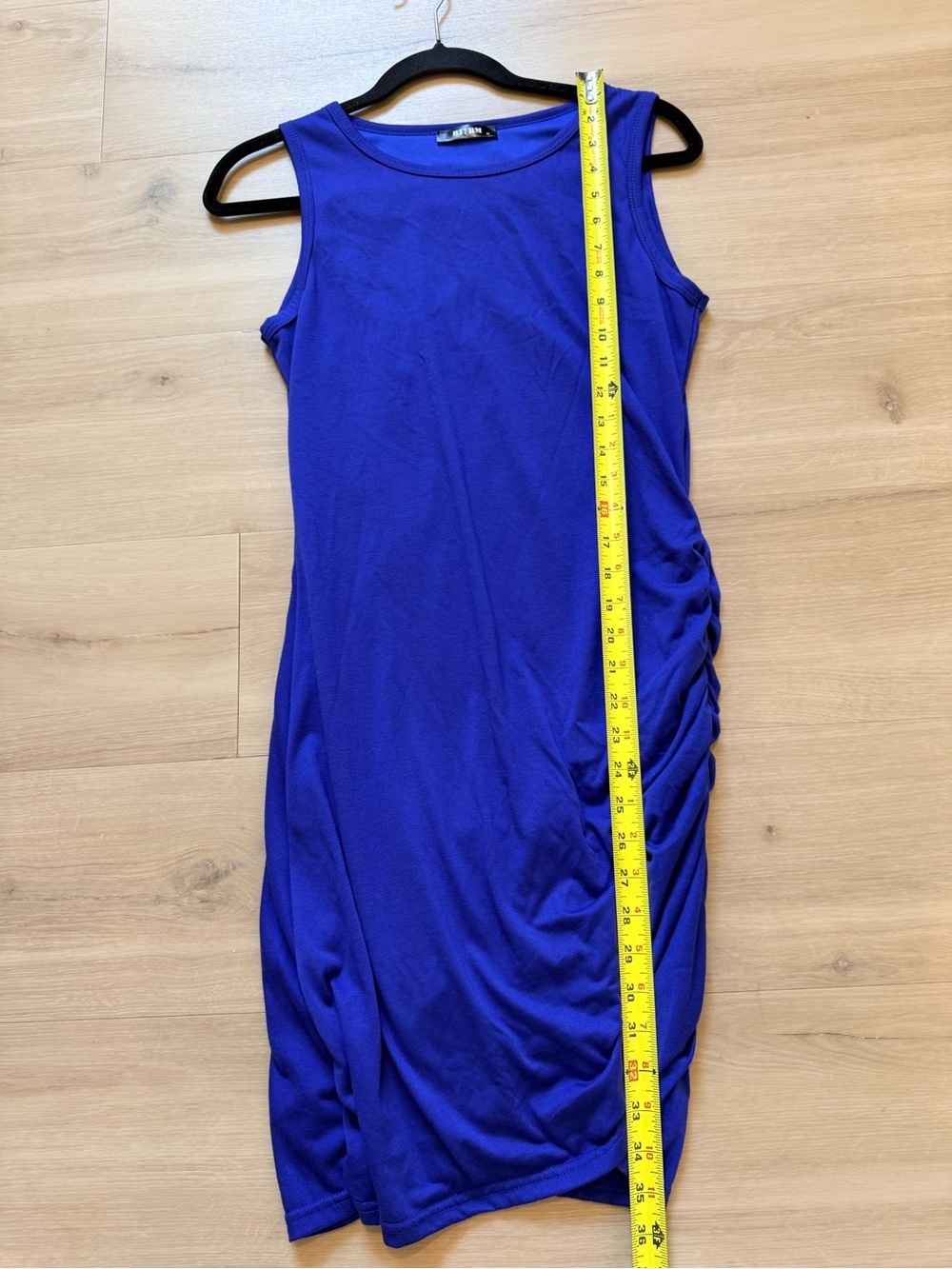 BTFBM Royal Blue Ruched Bodycon Sleeveless Mini Dress Women’s Medium - Picture 7 of 8